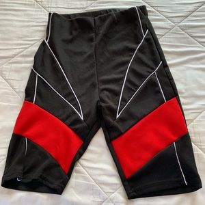 Pretty little thing black contrast biker shorts